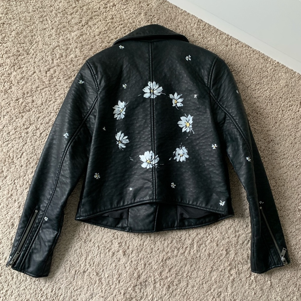 Hand Painted Moto Jacket NWOT